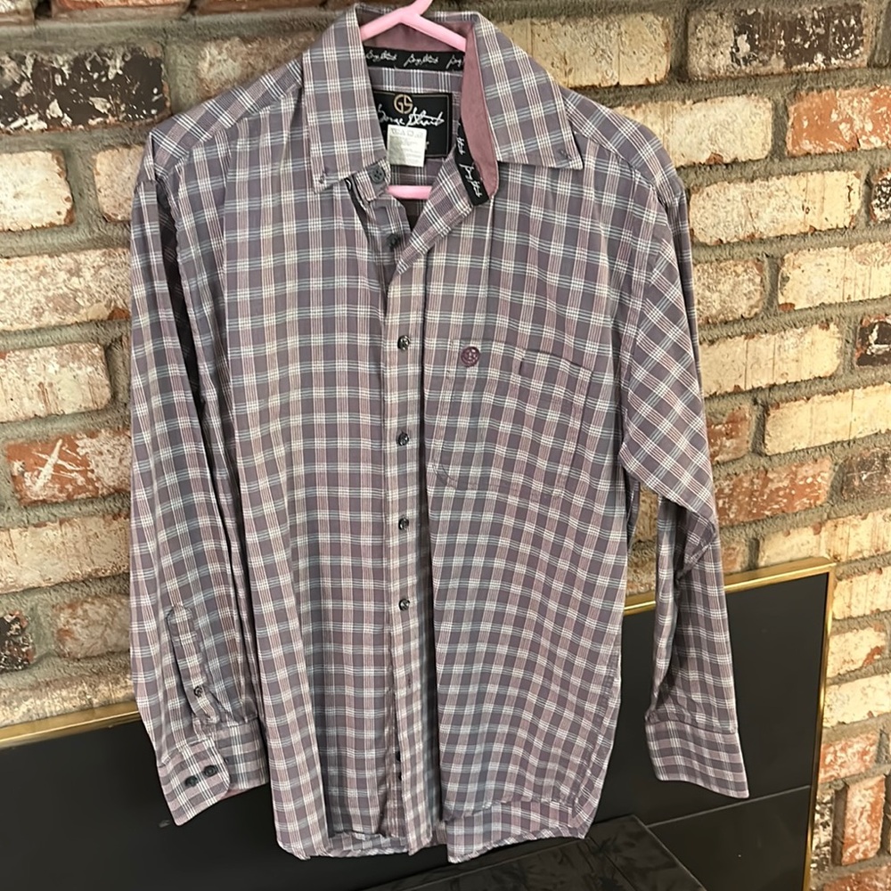 George Strait western Purple Casual Button Down Shirt